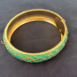 Lilly Pulitzer Green and Gold Woven Bracelet
